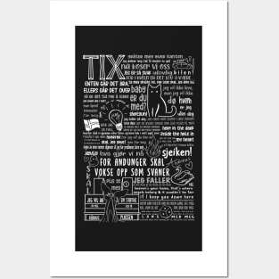 the TIX mix (white) Posters and Art